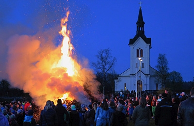 Valborgsfirande vid hembygdsgården